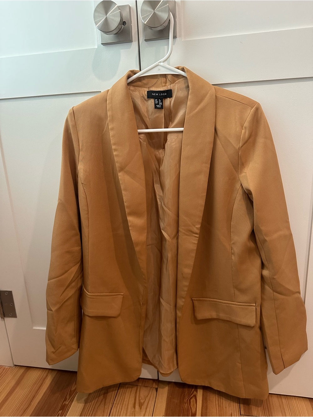 New Look Camel Open-Front Blazer Jacket